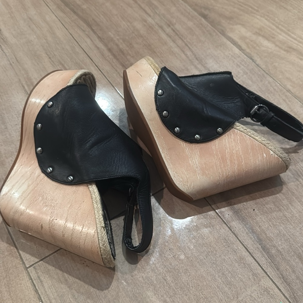 Max studio Shoes Women s Size 6 Black Camilla Wedge platform Open Toe Sandals - Picture 6 of 10